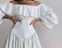 Сукня з асиметричною спідницею та воланами | PUSHKA SHOP