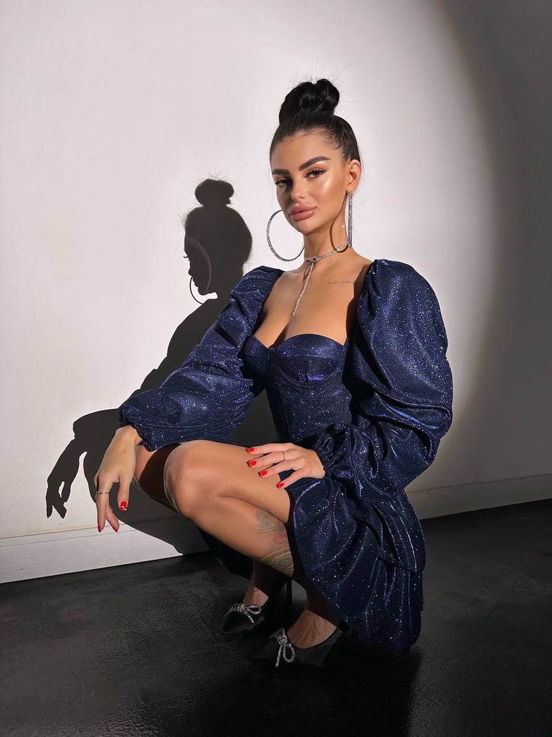 Сяюча корсетна сукня бюстьє з подвійною спідницею  | PUSHKA SHOP