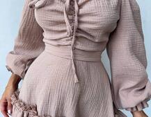 Муслінова сукня з рюшами   | PUSHKA SHOP