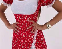 Сукня з квітковим принтом декорована мереживом  Сукня з квітковим принтом декорована мереживом  | PUSHKA SHOP