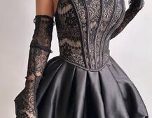 Комплект : мереживний корсет з рукавичками + спідниця балон Комплект : мереживний корсет з рукавичками + спідниця балон | PUSHKA SHOP