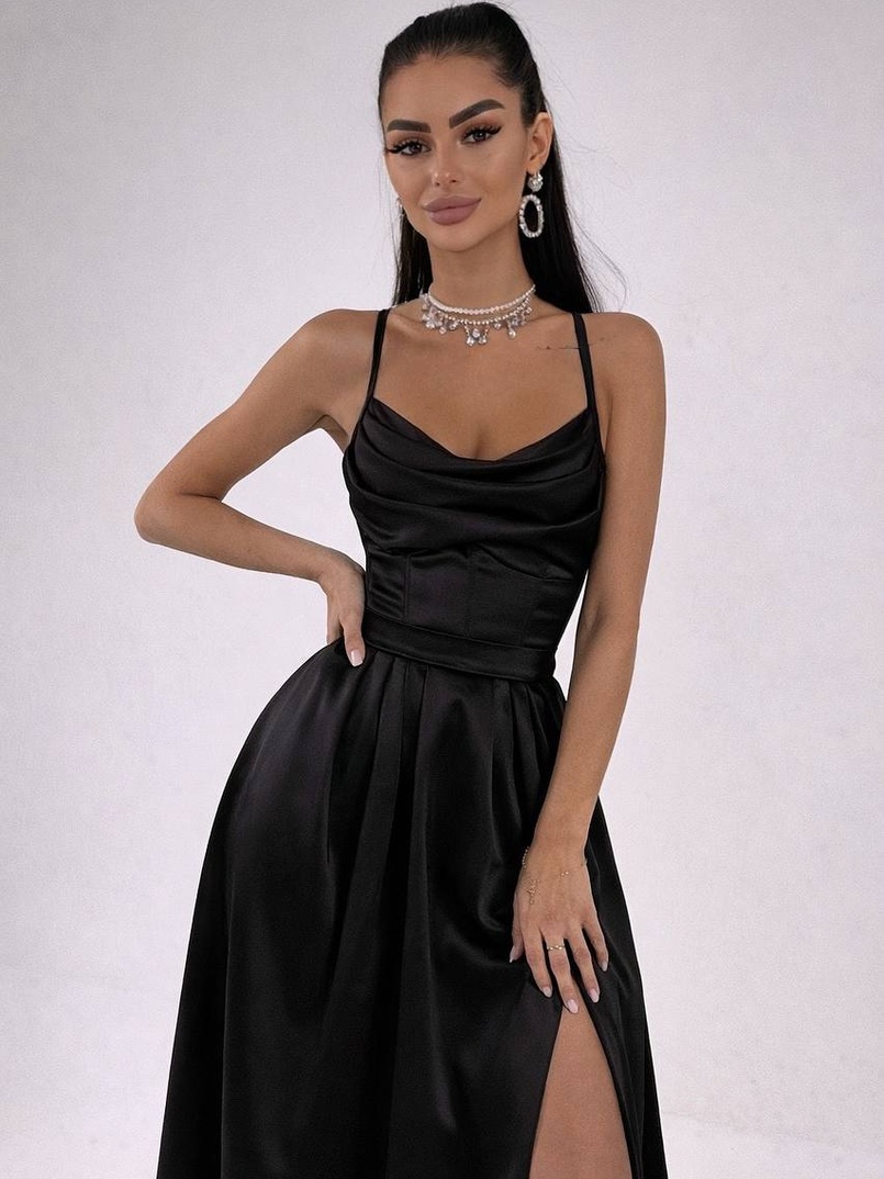 Атласний комплект: корсет + спідниця максі  | PUSHKA SHOP