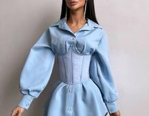 Приталена сорочка + корсет Приталена сорочка + корсет | PUSHKA SHOP