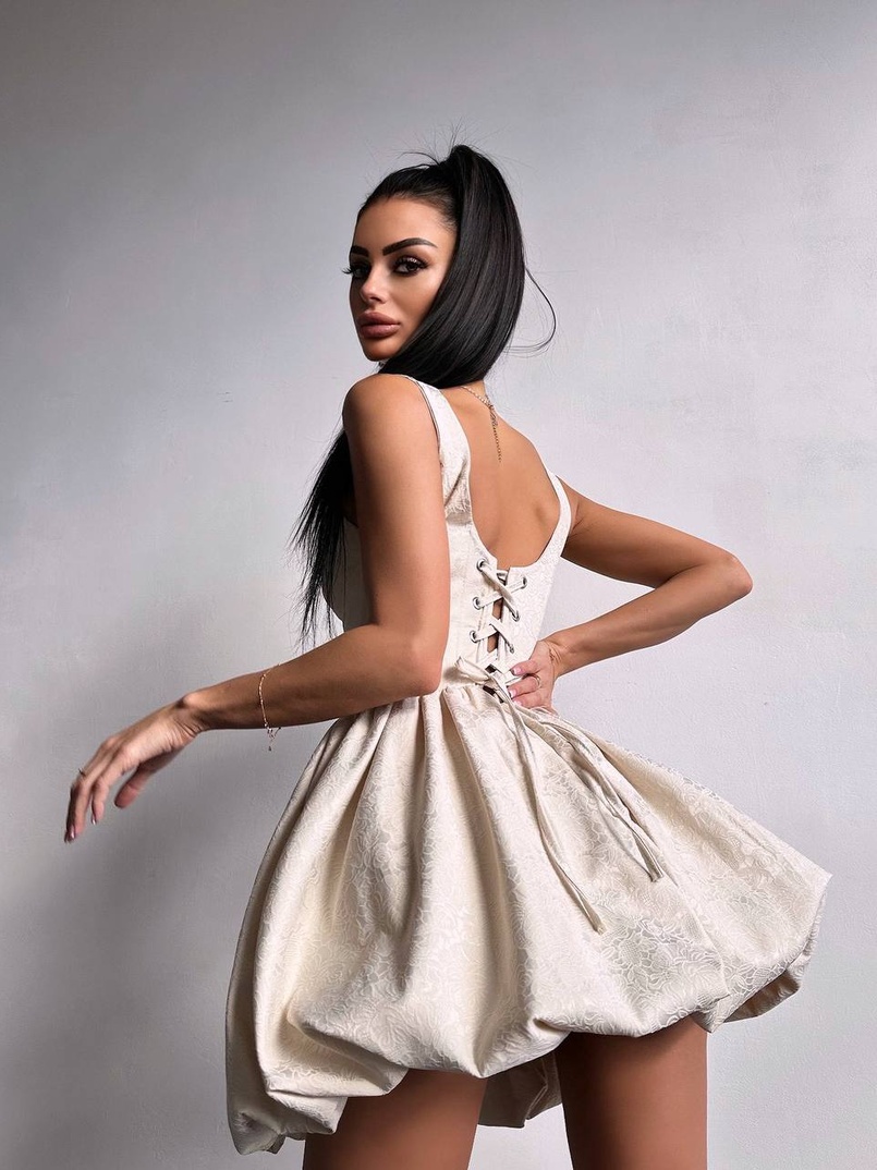 Корсетна сукня с пишною спідницею-балоном | PUSHKA SHOP