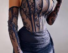 Мереживна сукня максі з рукавичками  | PUSHKA SHOP