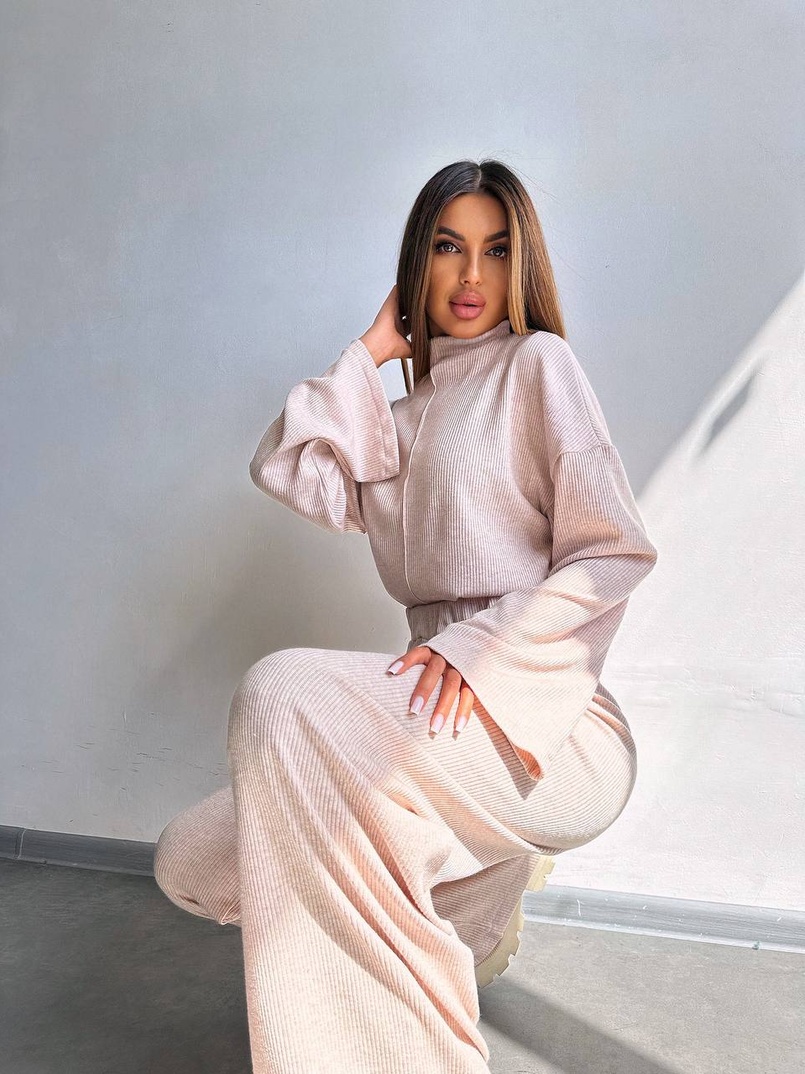 Трикотажний базовий комплект: світшот + штани  | PUSHKA SHOP