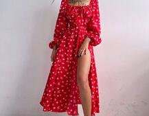 Сукня міді з розрізом на спідниці  | PUSHKA SHOP