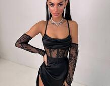 Комплект: корсет+ рукавички + спідниця максі | PUSHKA SHOP