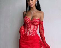 Корсетна сукня максі з рукавичками Корсетна сукня максі з рукавичками | PUSHKA SHOP