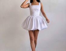 Атласна корсетна сукня міні  | PUSHKA SHOP