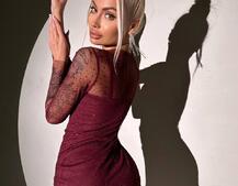 Сукня міні з сяючими стразами | PUSHKA SHOP