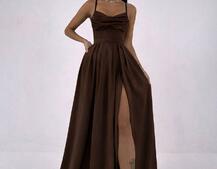 Атласний комплект: корсет + спідниця максі  | PUSHKA SHOP