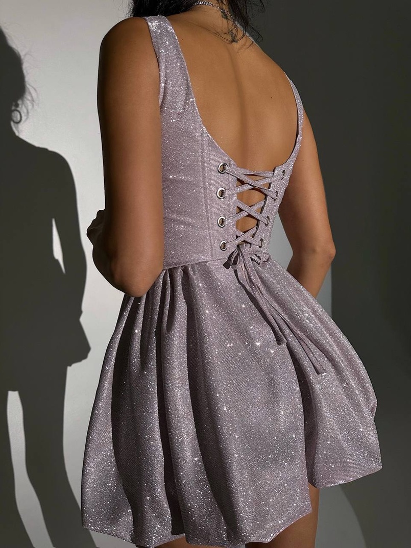 Сяюча корсетна  сукня міні  | PUSHKA SHOP