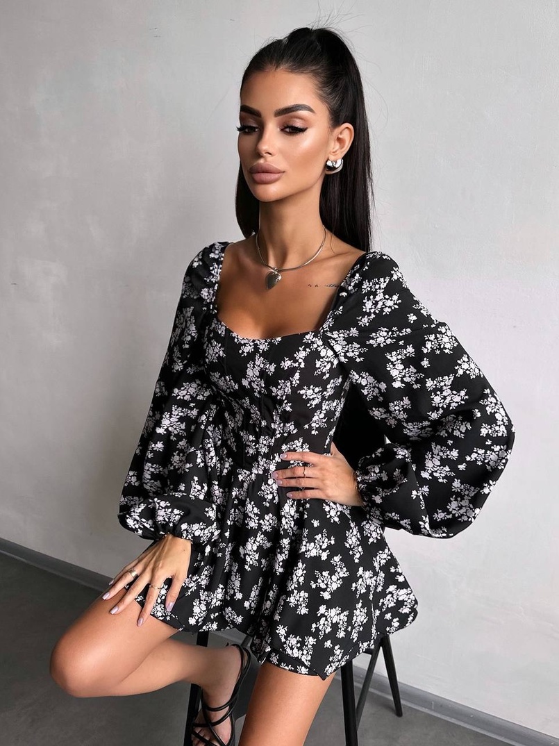 Корсетна сукня з подвійною спідницею  | PUSHKA SHOP