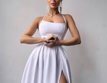 Сукня максі зі шнурівкою на спинці Сукня максі зі шнурівкою на спинці | PUSHKA SHOP