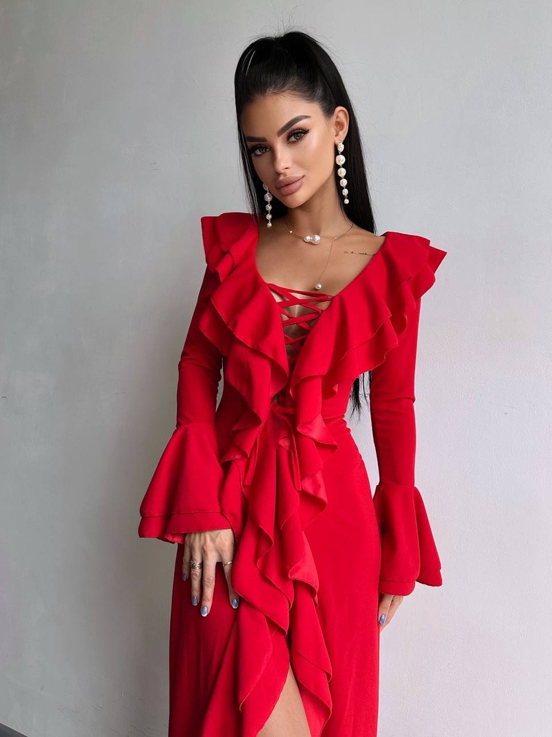 Сукня з воланами  | PUSHKA SHOP