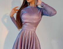 Блискуча сукня міні з відкритою спиною  Блискуча сукня міні з відкритою спиною  | PUSHKA SHOP