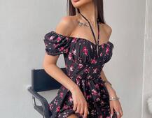 Сукня- міні у квітковий принт Сукня- міні у квітковий принт | PUSHKA SHOP