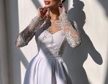 Сукня максі з мереживом  | PUSHKA SHOP