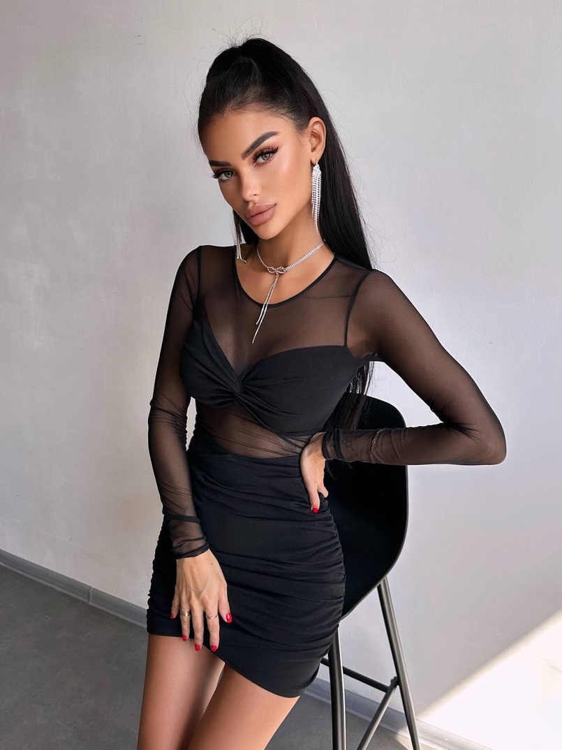 Сукня з драпіруванням  | PUSHKA SHOP