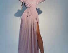 Блестящее платье макси с разрезом Блестящее платье макси с разрезом | PUSHKA SHOP