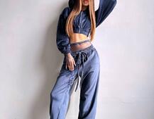 Велюровий комплект декорований стразами( бомбер+ рукавички+ штани + трусики) | PUSHKA SHOP