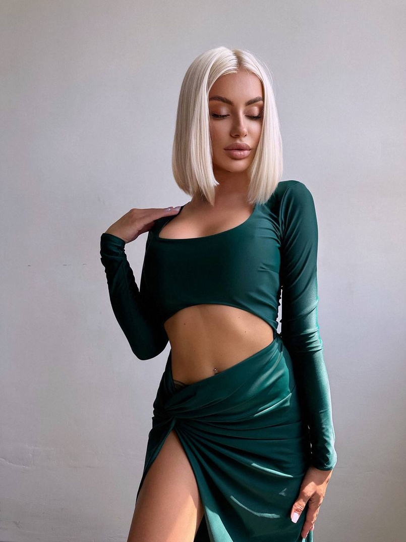 Сукня міді з драпіруванням . | PUSHKA SHOP