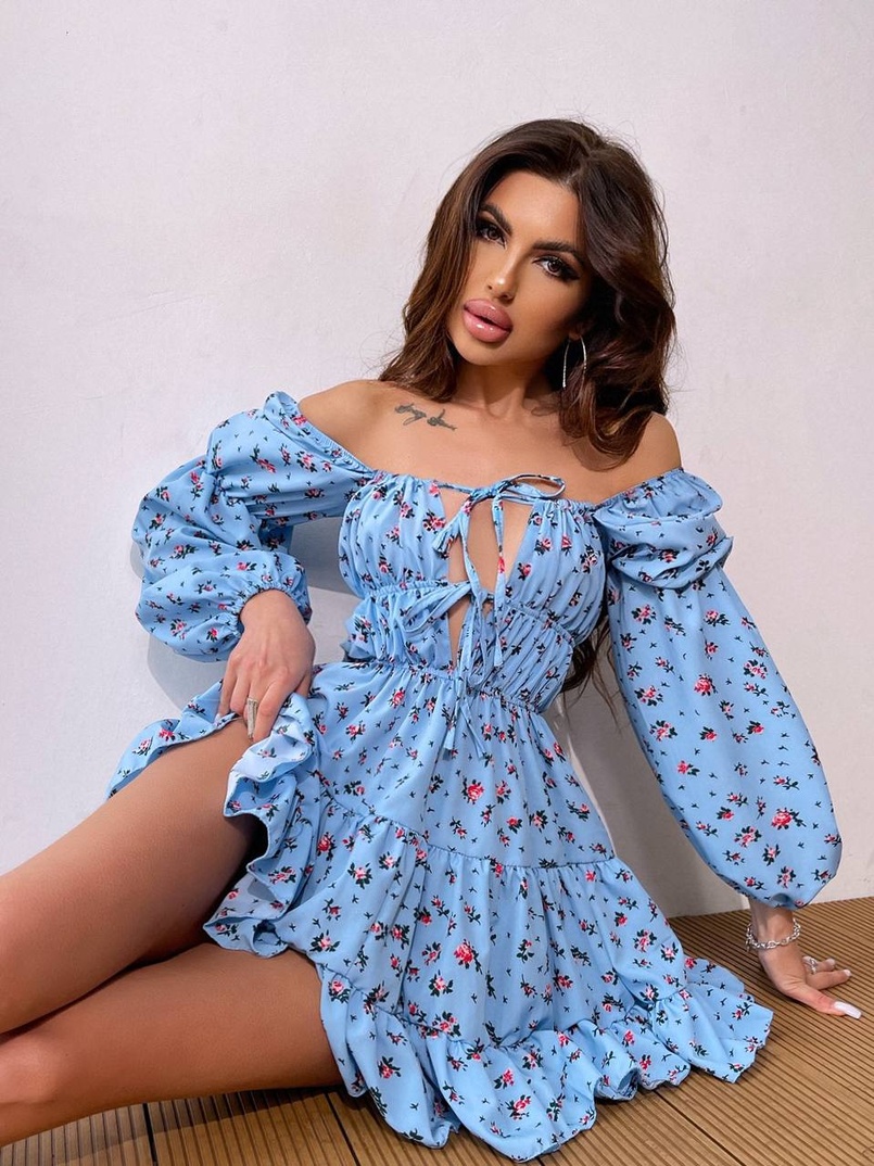 Сукня міні з квітковим принтом  Сукня міні з квітковим принтом  | PUSHKA SHOP