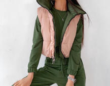 Комплект: комфортный трикотажный комбинезон   укорочённый двухсторонний жилет  Комплект: комфортный трикотажный комбинезон   укорочённый двухсторонний жилет  | PUSHKA SHOP