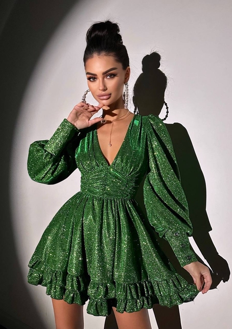 Сукня із пишною подвійною спідницею та драпіруванням  | PUSHKA SHOP