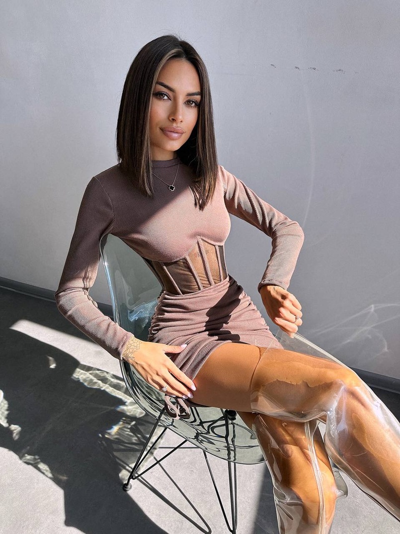 Сукня-міні з елементами корсету Довжину спідниці можна регулювати Сукня-міні з елементами корсету Довжину спідниці можна регулювати | PUSHKA SHOP