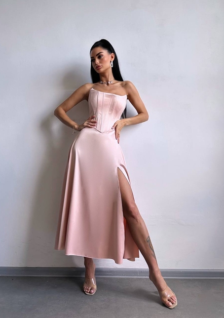 Корсетна сукня міді  | PUSHKA SHOP