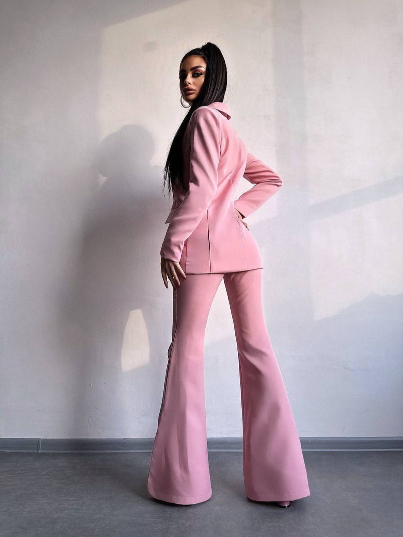 Костюм: піджак на підкладці, штани кльош+ жилет  | PUSHKA SHOP