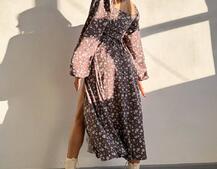 Улюблена сукня-міді зі шнурівкою на талії Улюблена сукня-міді зі шнурівкою на талії | PUSHKA SHOP