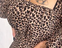 Приталена сукня з принтом  + прозорий корсет Приталена сукня з принтом  + прозорий корсет | PUSHKA SHOP