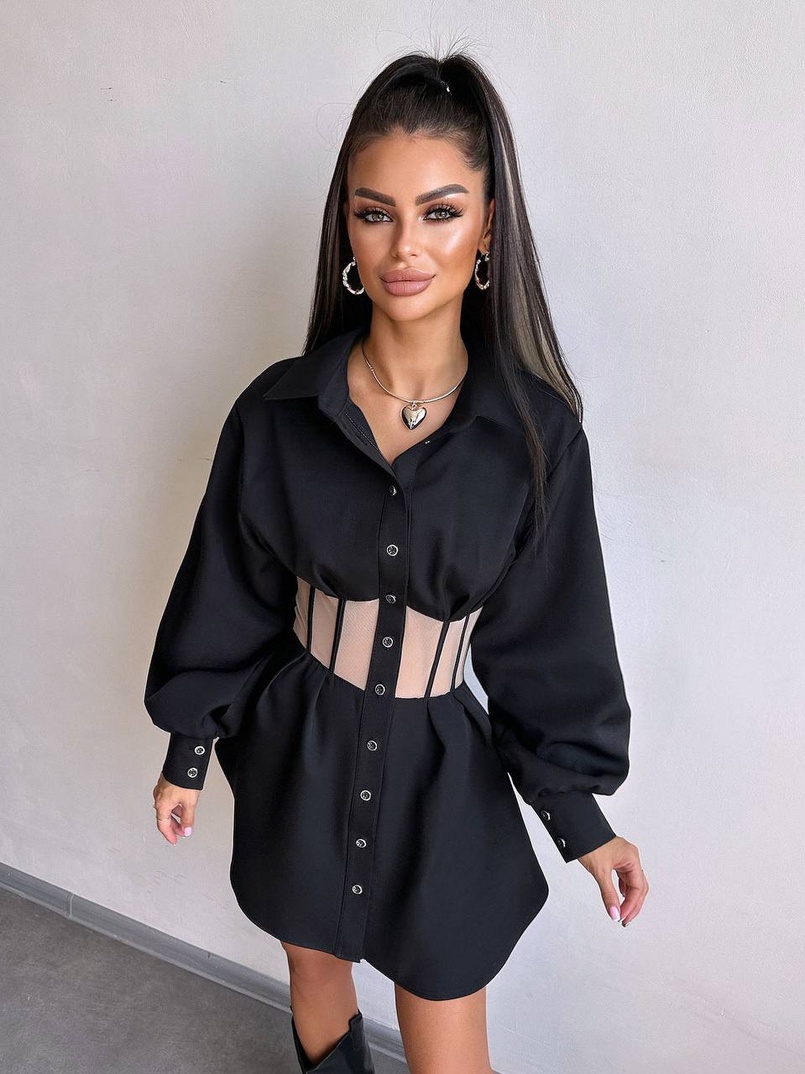 Сорочка з елементами корсета   | PUSHKA SHOP