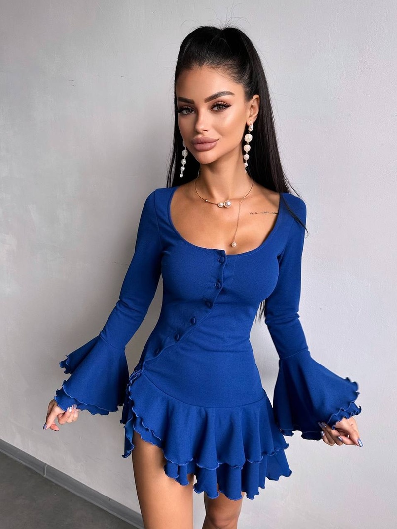 Сукня з з воланами на ґудзиках Сукня з з воланами на ґудзиках | PUSHKA SHOP