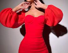 Корсетна сукня з чашечками з ефектом push up з драпіруванням   | PUSHKA SHOP