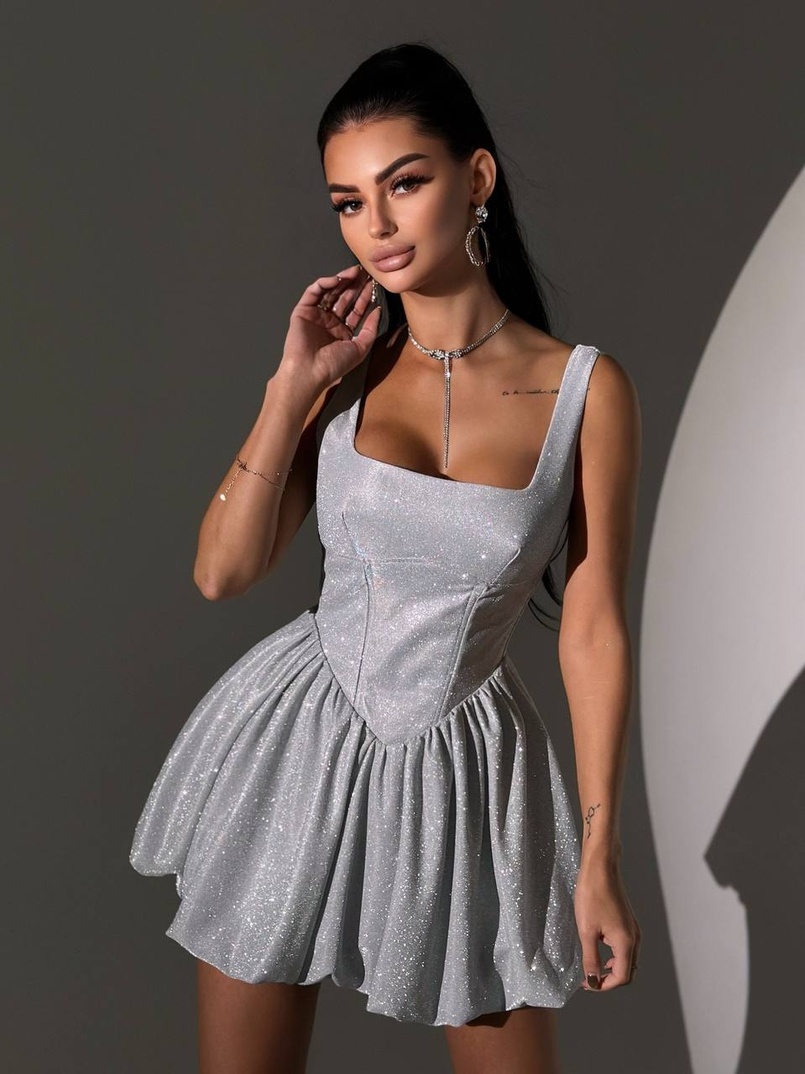Сяюча корсетна сукня міні Сяюча корсетна сукня міні | PUSHKA SHOP