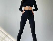 Трикотажный комплект: топ + леггинсы    | PUSHKA SHOP