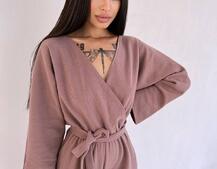 Комбінезон із широкими брюками з ангори | PUSHKA SHOP