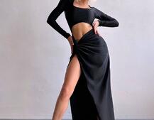 Сукня міді з драпіруванням . | PUSHKA SHOP