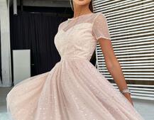 Платье-мини с голографическими блестками Платье-мини с голографическими блестками | PUSHKA SHOP