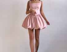 Атласна корсетна сукня міні  | PUSHKA SHOP