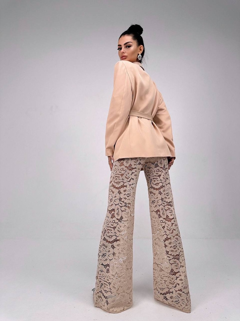 Комплект: мереживний корсет бюстьє + штани + піджак  | PUSHKA SHOP