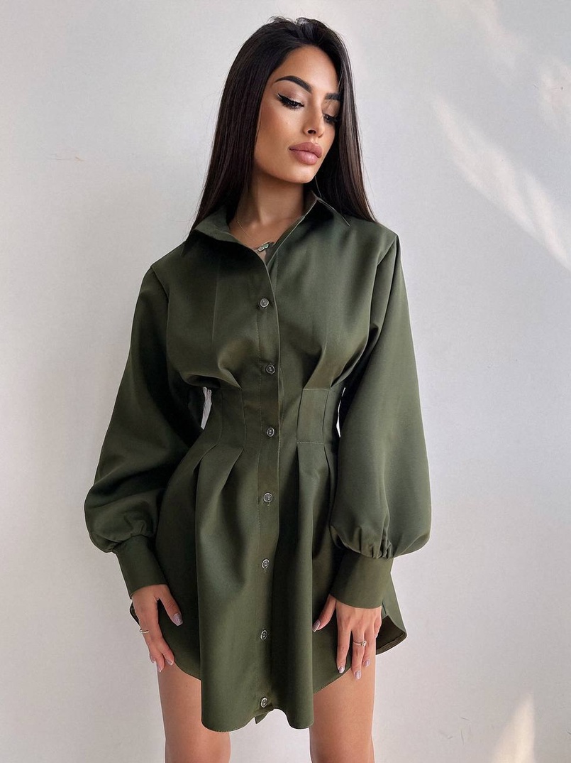 Приталена сорочка + корсет з блискавкою | PUSHKA SHOP