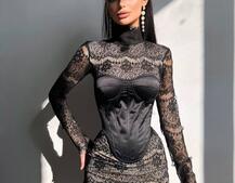 Комплект: мереживна сукня міні + корсет  | PUSHKA SHOP