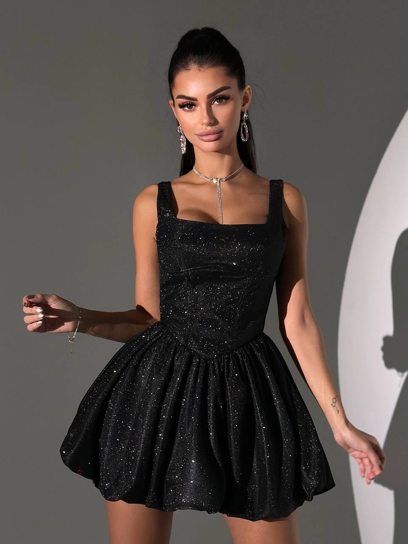 Сяюча корсетна  сукня міні  | PUSHKA SHOP