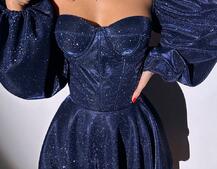 Сяюча корсетна сукня бюстьє з подвійною спідницею  | PUSHKA SHOP