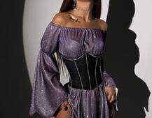 Сяючий комплект: сукня + корсет   | PUSHKA SHOP